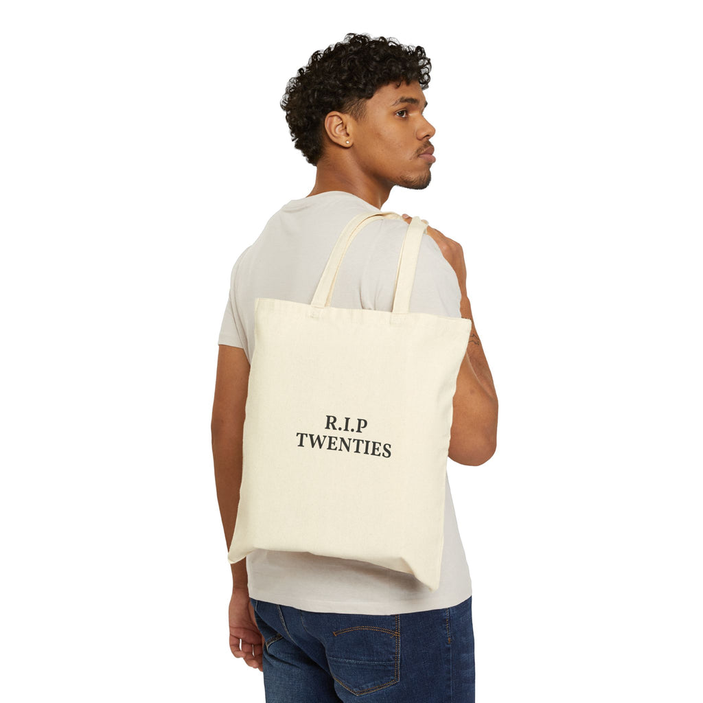 Tote Bag — "R.I.P. Twenties" Minimalist Canvas Tote