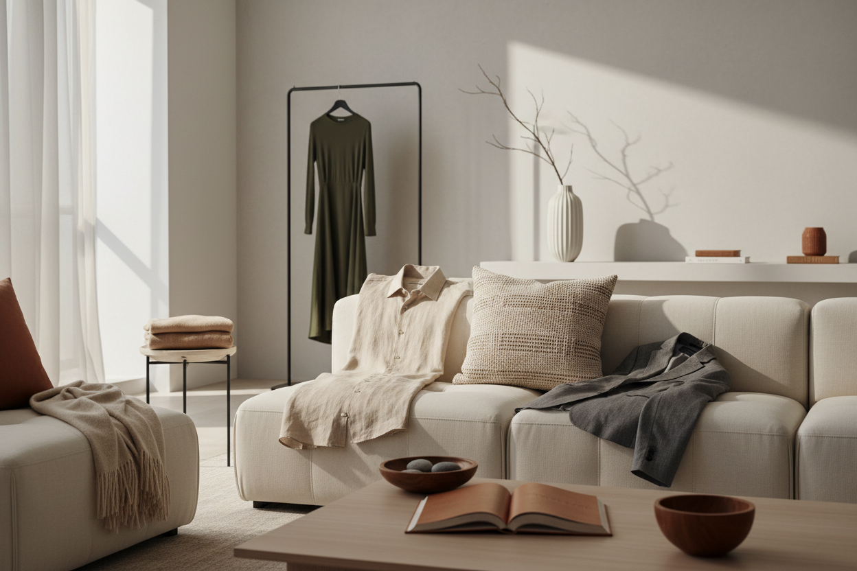 My store sells men's clothing, women's clothing and home decor and home and living items, create a decent video